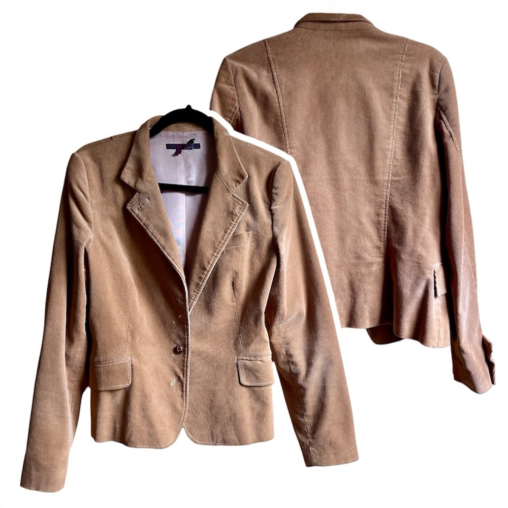 Zara Corduroy Blazer Sz 10/42 cute details and fit